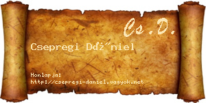 Csepregi Dániel névjegykártya